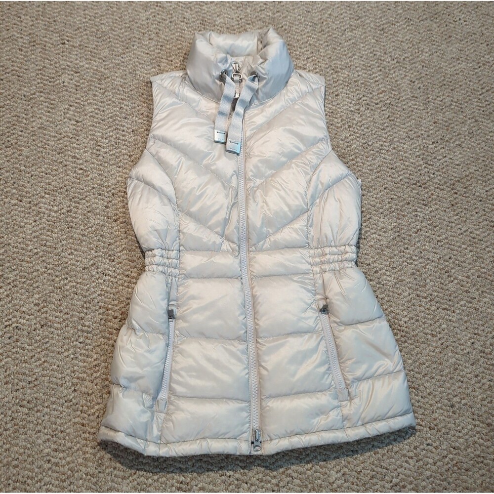 Athleta Banner Peak Down Vest Womens XS White Puffer Outdoor Gorpcore